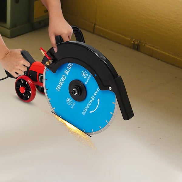Betonsav, Ledningsført Elektrisk, 3800 RPM Motor,300mm-399mm