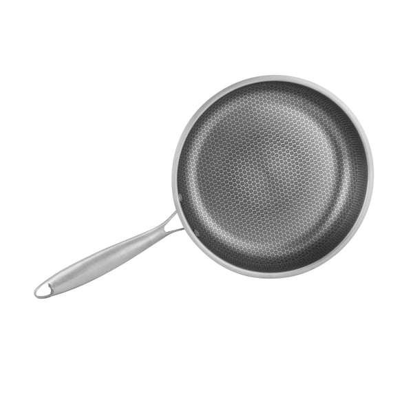 Stegepande, Non-Stick Belægning, Effektiv Varmefordeling,Lys Grå