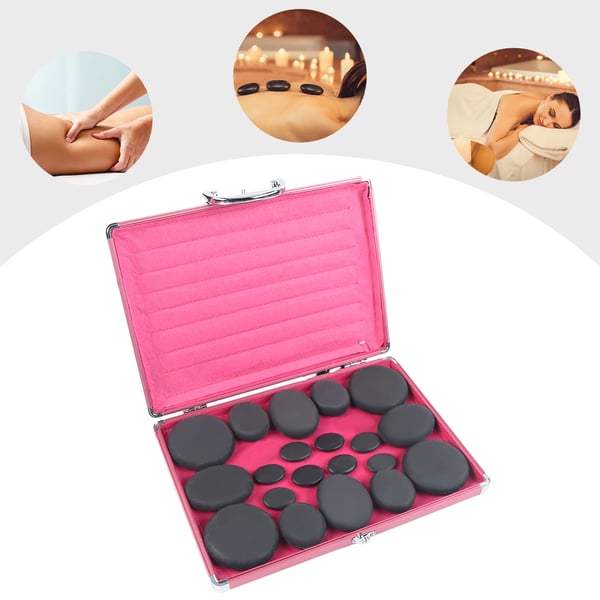 Varmesten Massage Sæt, Sten Dimensioner: 8x8 cm, 6x8 cm, 5x6 cm, 4x3 cm, Effekt: 220W, Spænding: 220V