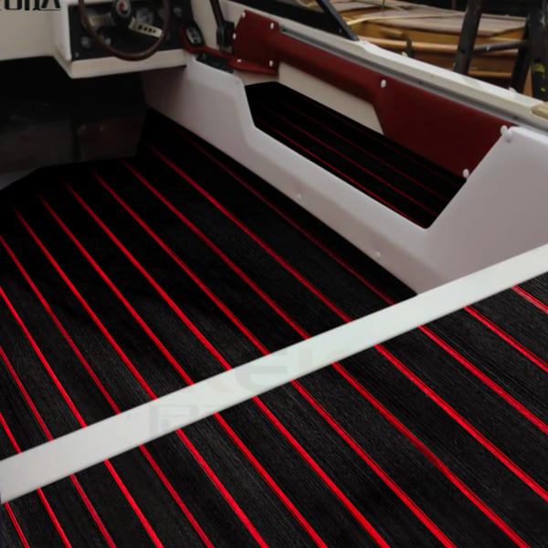 Anti-Slip EVA Skum Pad, Holdbart Materiale, Moderne Æstetik,sort og rød