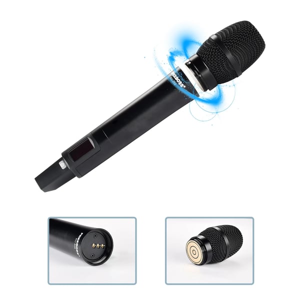 Mikrofon, Trådlös Handhållen, Justerbar Frekvens,EU PLUG