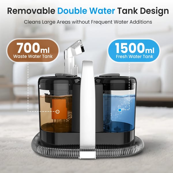 Rengöringsmaskin, Kraftfull sug, Kompakt design,600W-EU Kontakt