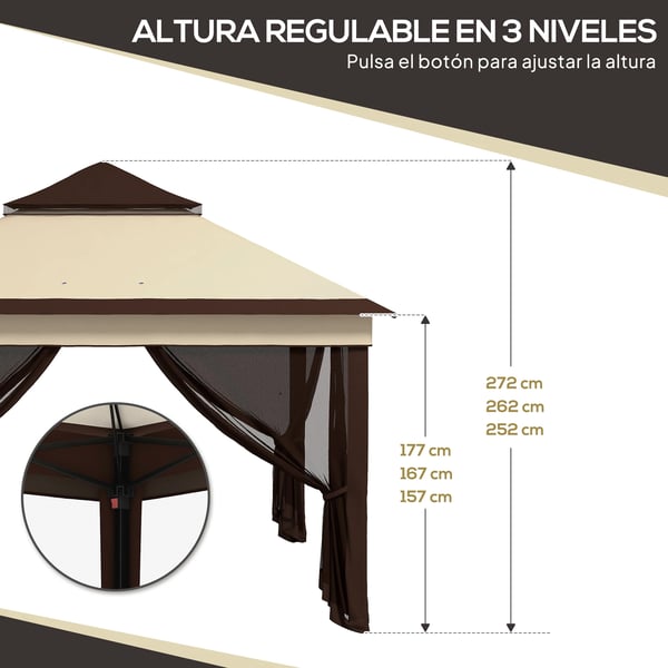 Folding Tent, Justerbar Højde, Myggenet Vægge