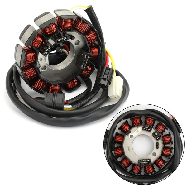 Generator Stator Spole, Indvendig diameter 30,9 mm, Udvendig diameter 84 mm, Polernes tykkelse 22 mm, Polernes bredde 17,8 mm