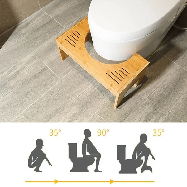 Bambustoiletstol, Justerbar Højde, Holdbart Design,Bambus