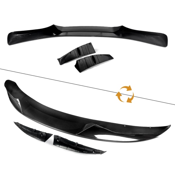Bageste kofanger diffuser lip, holdbar ABS plast, direkte udskiftningssæt,Kulfiberlook