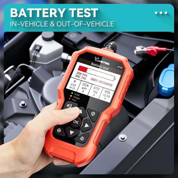 Batteritest, Omfattende Køretøjskompatibilitet, Flere Testfunktioner,BT500