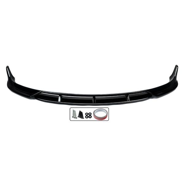 Front Bumper Splitter, Kompatibilitet med Tesla Model 3, Forbedret Aerodynamik,Glansende Sort