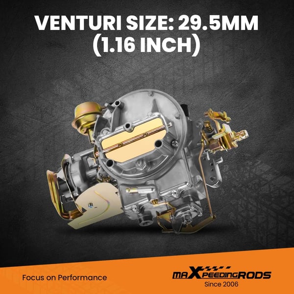 Karburator, Zinklegering, 12x12x12 tommer, Kompatibel med Ford Mustang 1968~1973, 2.0-5.0 liter slagvolumen, 4 cylinder