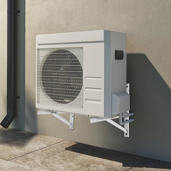 Airconditioner beslag, tungt belastet rustfrit stål, foldbart design,Sølv, 12 tommer