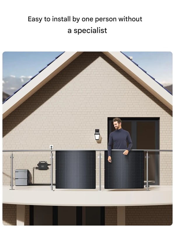 Solpanel, Fleksibelt Design, 480W Strømudgang,240W * 2