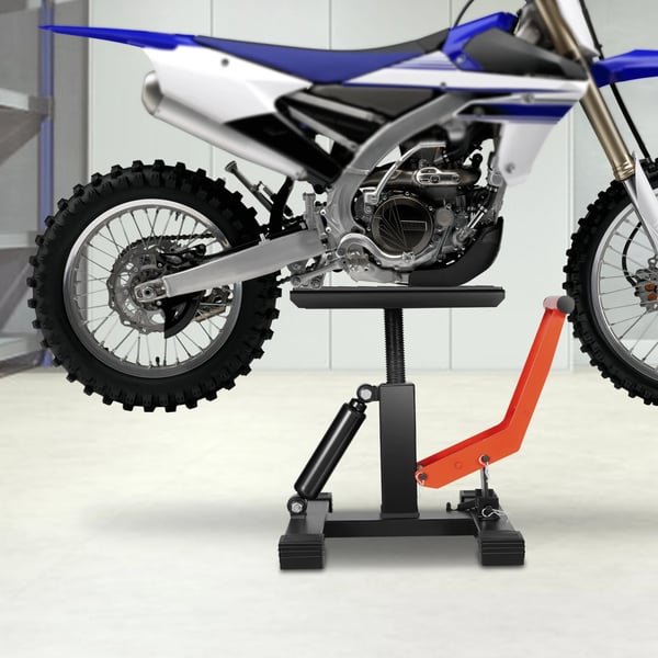 Motorcykellift, Justerbar Højde, Kraftig Konstruktion,Rød