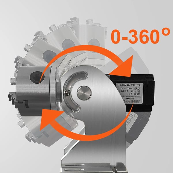 Lasergravyr Rotationsaxel, 360° Rotation, Lämplig för 5-80 mm Objekt,Rotary