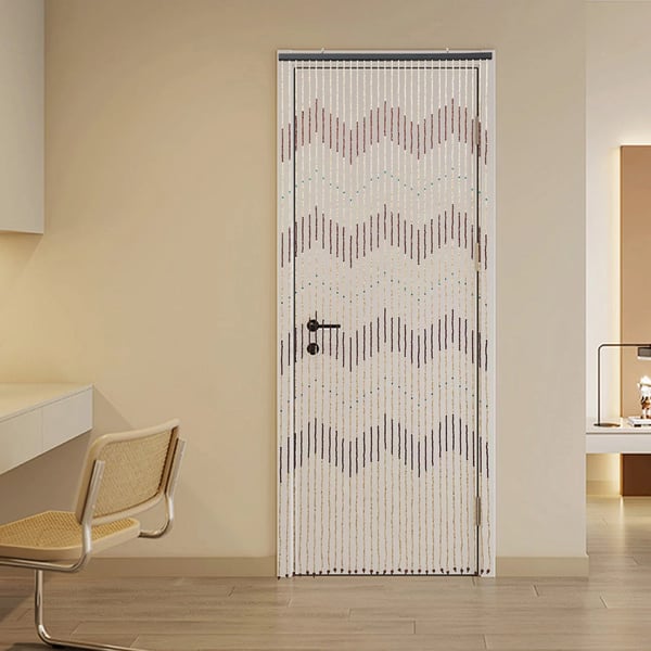Bambus Dør Gardin, Moderne Design, Elegant Mønster,Brun