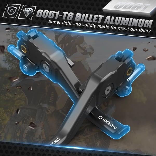 Bremsekløftgreb, Justerbare Gear, Letvægts Aluminium,sort