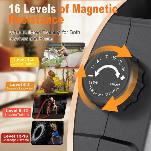 Soutulaitteet, 300N Magneettivastus, Bluetooth-yhteys,musta