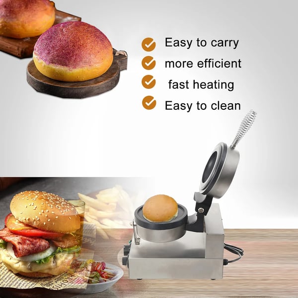Isvaffelmaskine, 1200W effekt, temperaturinterval 50-300°C, non-stick design, holdbart rustfrit stål, justerbar timer 1-5 min