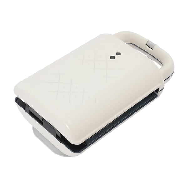 Sandwichmaskine, Non-Stick Kogeflade, Inkluderer Bagetallerkener,HVID