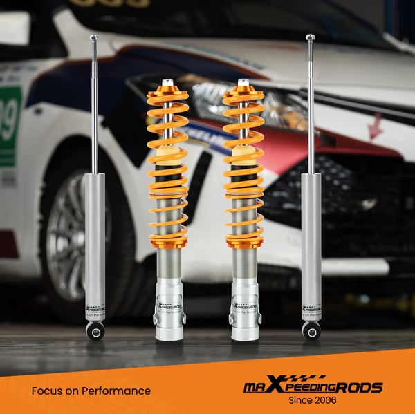 Coilover-fjederben, Højdejusterbare, Passer til Kompaktbil Model A, Passer til Lille Køretøj Model X, Oljetryk, 54 cm Længde