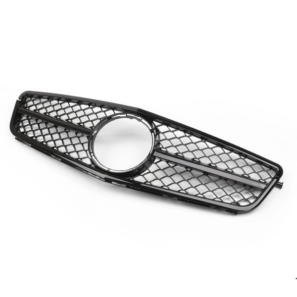 AMG Sort Front Bumper Gitter, Stilfuldt Design, Forbedret Luftstrøm, Holdbart ABS Plastik