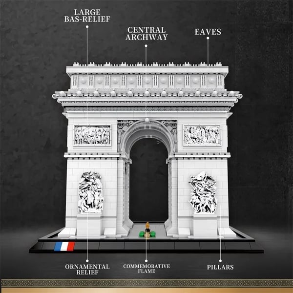 Samlingsmodel, Arc de Triomphe Replica, Uddannelsesmæssigt DIY-sæt,Med kasse