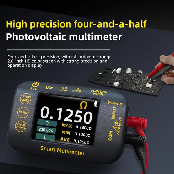 Smart Multimeter, 1000V DC spænding, 1000V AC spænding, automatisk område,BSIDE S40