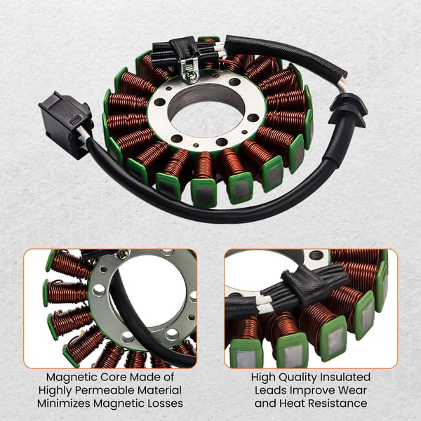 Elektrisk stator spole, Højkvalitets kobberviklinger, Passer til sportmotorcykel (04-07), Direkte erstatning, Plug-and-play installation