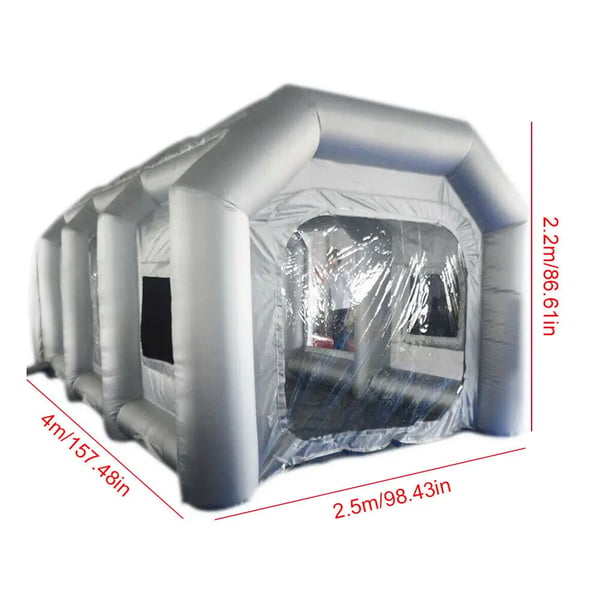 Inflatable Spray Booth, Snabb Installation, Effektiv Luftfiltrering,grå