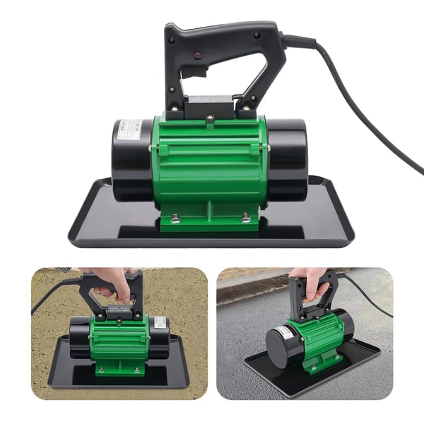 Betonvibratormaskine, 370W effekt, enfaset drift, 3500 RPM hastighed,EU, grøn