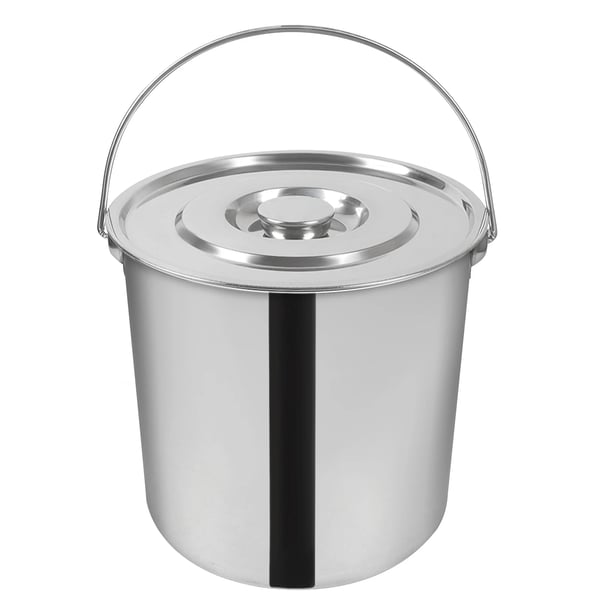 Mælkeskummer Bucket, Rustfrit Stål, Stor Kapacitet,18L, Sølv