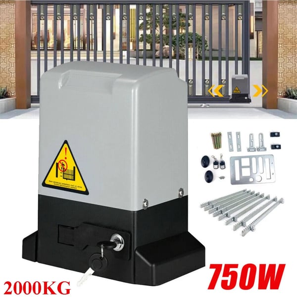 Elektrisk Skydedørsåbner, 750W Motorkraft, 2000KG Vægtkapacitet, Automatisk Lukketid Justering, Temperaturbeskyttelse, Forhindringsdetektion