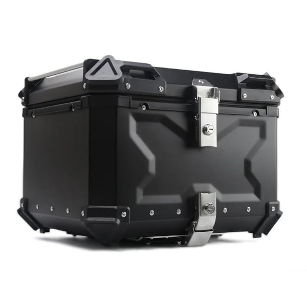 Motorcykel Topplåda, Hållbar Aluminium, Universell Kompatibilitet,X-55L-SVART