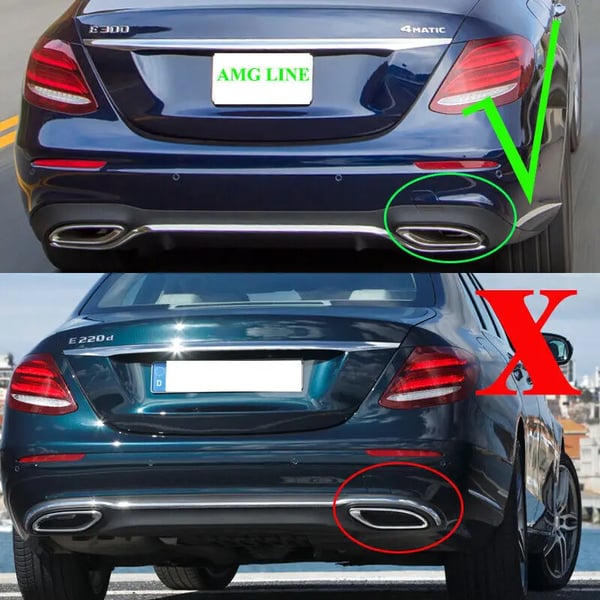 Bagdiffuser, AMG E63 Stil, Direkte Erstatning,Glansende Sort