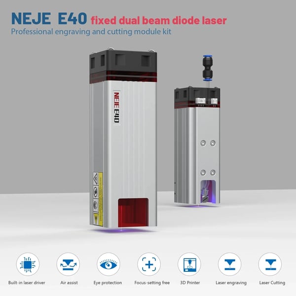 Laserkaiverrinmoduuli, 11W Teho, 450nm Aaltopituus,E40 Moduuli