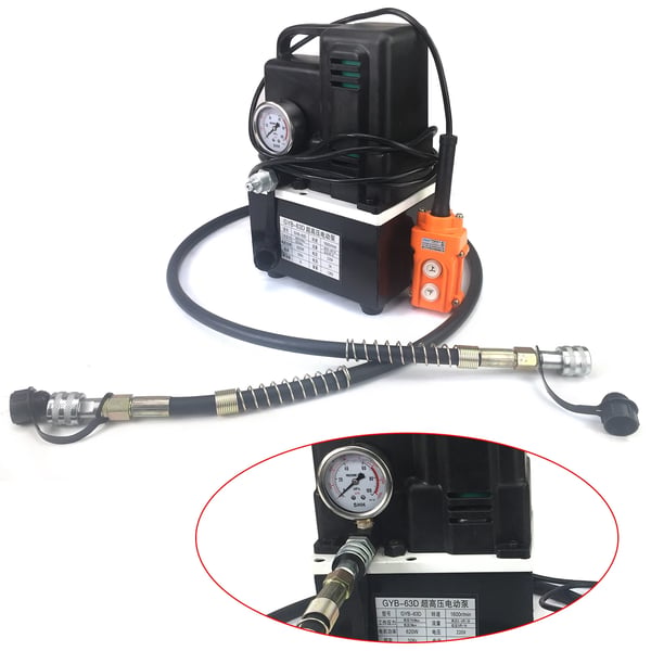 Hydraulisk Pumpe, 70MPa Tryk, Elektromagnetisk Fjernbetjening,Sort