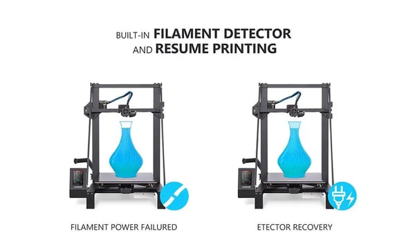 3D-printer, stille drift, brugervenligt interface,Længere LK5 Pro