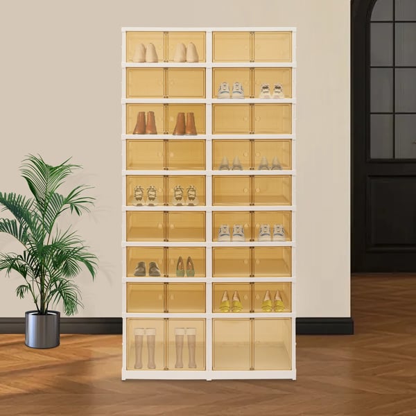 Sko Rack, 9-Lags Opbevaring, Holdbar Konstruktion,HVID