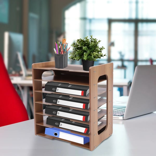 Papirorganisator, Højdensitetsplade, Dimensioner: 36*25*38,5 cm, Vægtkapacitet: 4-5 kg, Nettovægt: 2,5 kg, Lagafstand: 5,5 cm