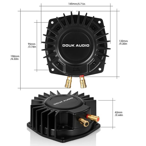 Bass Shaker, 50 Watts effektvurdering, enkeltkanal, 10,5 x 5,5 x 6 tommer dimensioner, højstyrke plastmateriale, CE-certificeret