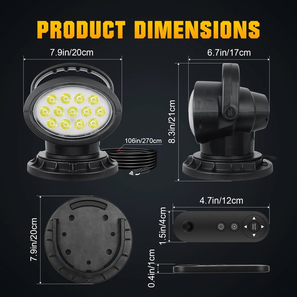 LED-etsin, langaton kauko-ohjain, 360° säteen kulma,1PCS