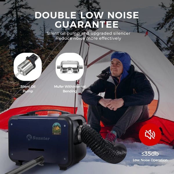 Diesel Luftvarmer, Smart Kontrol, Ultra Stille Drift,12V 24V 220V