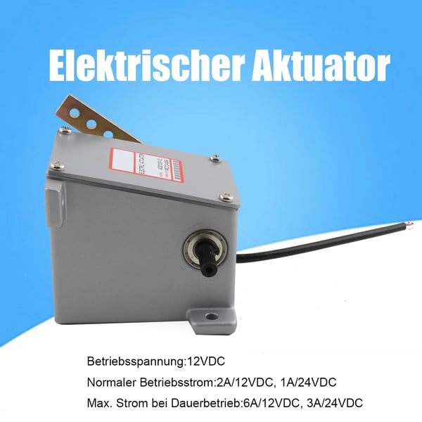 Elektrisk aktuator, bred spændingskompatibilitet 12V-32V, maksimalt drejningsmoment 1,0 lb-ft, driftstemperatur -54°C til 95°C