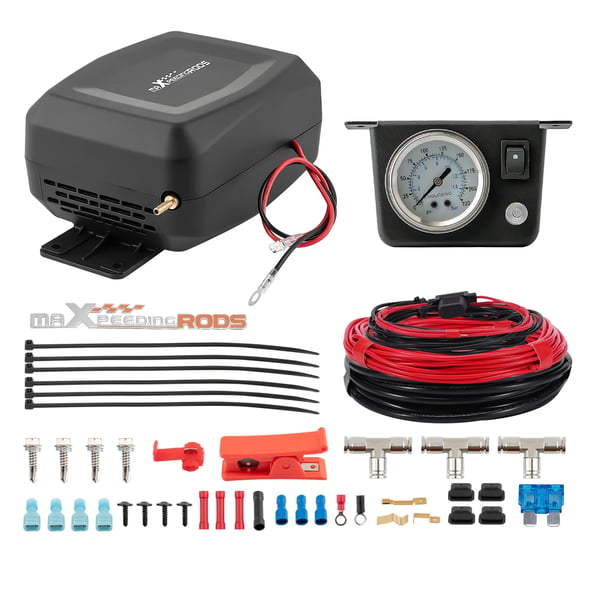 Luftstødcontroller Kit, 100 PSI Max, Universel Pasform, Gummimateriale, Dimensioner 32cm x 20cm x 20cm, ISO 9001 Certificeret