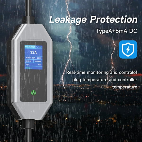 EL-lader, Smart APP Kontrol, 22KW Udgang,Type2, Type2 med APP 5M