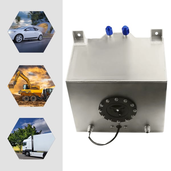 Brændstofoverførselstank, holdbar stål konstruktion, 30 gallon kapacitet, 30,5 x 15,5 x 19 tommer, letvægts, anti-sprøjt skum