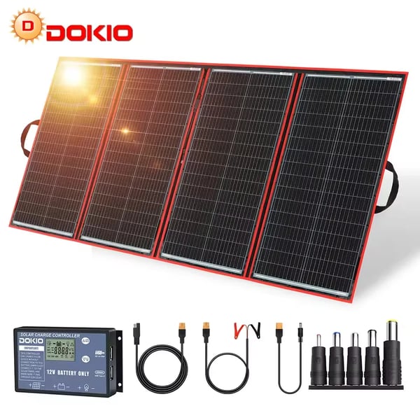 Fällbart solpanel, monokristallint kisel, effektutgång, flexibel design,300W