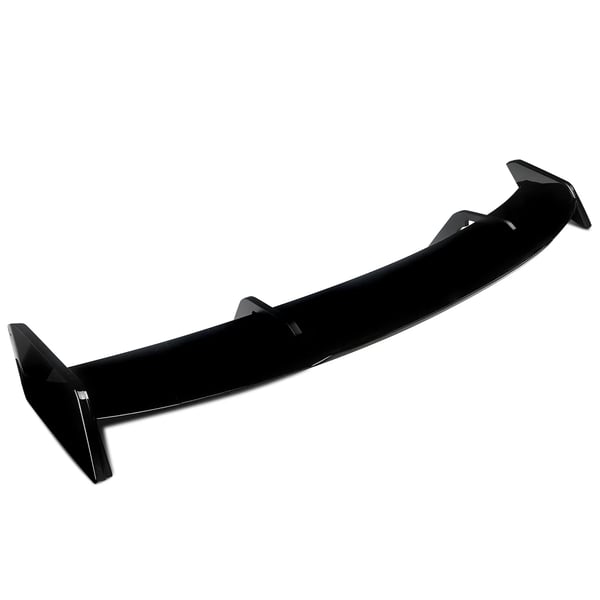 Bagagerums Spoiler, High-Kick GT Stil, Blank Sort, Bolt-On Installation,Glansfuld Sort