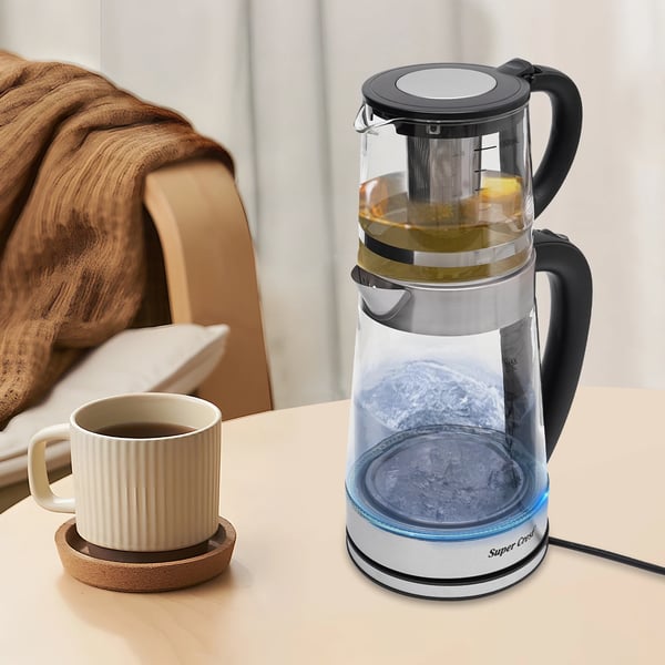 Elektrisk Teemaskine, 2,5L Kapacitet, Automatiske Sikkerhedsfunktioner,Sølv