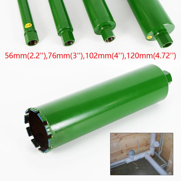 Kernebor, Holdbart 45# Stål, Turbo Tand Design,grøn