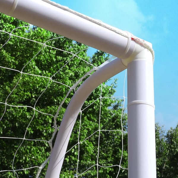 Fodboldmål, Vejrbestandig UPVC, 244 x 155 x 90 cm, Nem montering, Letvægtsdesign, Egnet til indendørs og udendørs brug